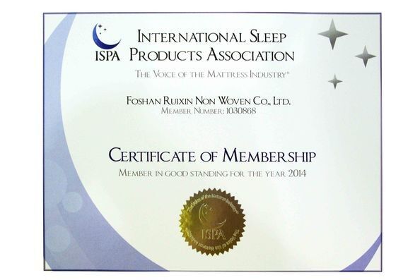 চীন FOSHAN RUIXIN NON WOVEN CO.,LTD সার্টিফিকেশন